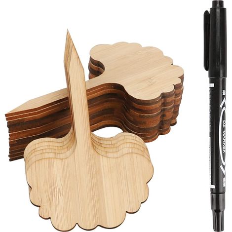 30 Stück Pflanzenetiketten Aus Holz, Robuste Pflanzenstecker, Grüne Baumetiketten, Etiketten Für Baumschulen Und Gärten, Schilder Für Gemüse, Gewächshaus, Topfpflanzen, Blumen Und Kräuter