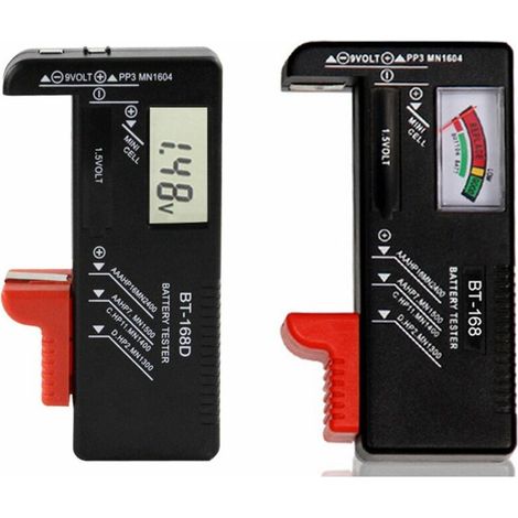 Set Aus 2 Digitalen Batterietestern, Spannungs- Und Leistungspegelregler-kombination Für Aa-, Aaa-, Cd-, 9v- Und 1,5v-knopfzellenbatterien (batterien Nicht Im Lieferumfang Enthalten)