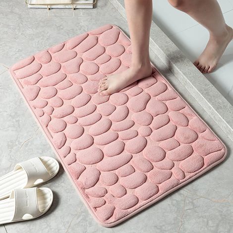 Rutschfeste Badematte Aus Memory-schaum, Saugfähige Badematte, Maschinenwaschbar, Duschmatte Fürs Badezimmer, Rosa, 40 X 60 Cm