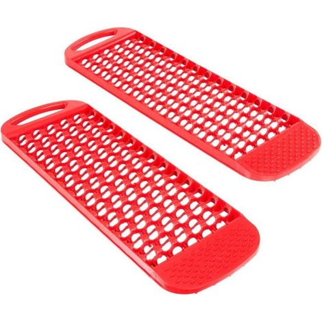 Fahrzeugsicherheitsausrüstung, 2-teiliges Bergungsset, Antirutschmatten, Geländetrapezplatten, Bergungstrapezplatten