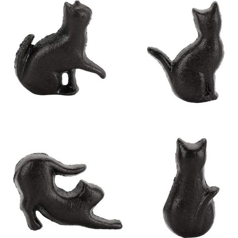 Set Mit 4 Katzenförmigen Schubladengriffen Aus Eisen Für Schränke, Küche, Kleiderschrank, Kommoden, Wohnaccessoires