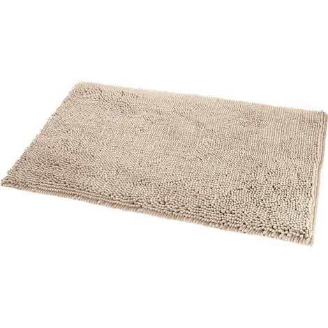 Rutschfeste, Langflorige Mikrofaser-badematte, 40 X 60 Cm, Beige
