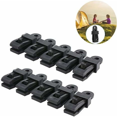 10 Stück Planenclips, Zelt- Und Markisenclips, Winddicht, Mit Fester Schnalle, Multifunktional, Mit Windseilschnalle, Große Sofortclips, Zeltzubehör
