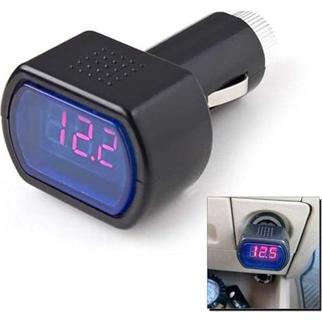 Doppelvoltmeter-batterietester, Zigarettenanzünderstecker Für Auto, Lkw, Wohnwagen, 12 V, 24 V