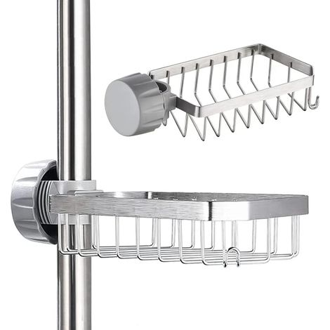 Seifenschale Für Duschablage – Duschshampoo-halterung Ohne Bohren Für Stangen Mit 20–32 Mm Durchmesser