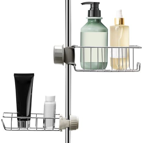2 Stück Duschablage Ohne Bohren – Shampoo-halter – Seifenhalter – Duschkorb – Duschgel-aufbewahrung – Badewanne