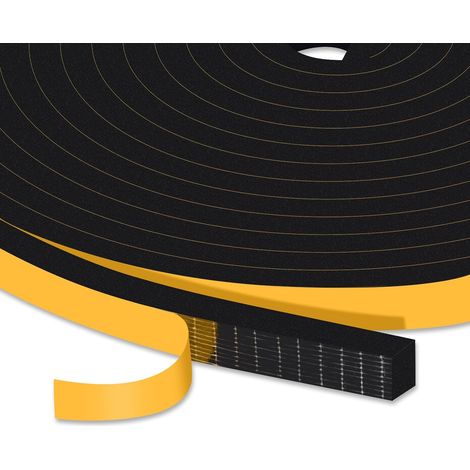Packung Mit 1 Rolle Wetterfestem Klebeband Für Türen Und Fenster, Aus Hochdichtem Schaumstoff - 10 Mm (b) X 6 Mm (e) - 8 M Gesamtlänge,