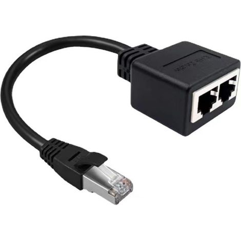 Rj45-ethernet-adapter-splitter Mit 1 Auf 2 Ports, Rj45-netzwerkadapter-splitter Mit 1 Weiblichen Auf 2 Weiblichen Ports Für Alle Netzwerke, Heimnetzwerke, Büros Und Alle Hochgeschwindigkeitsverbindung