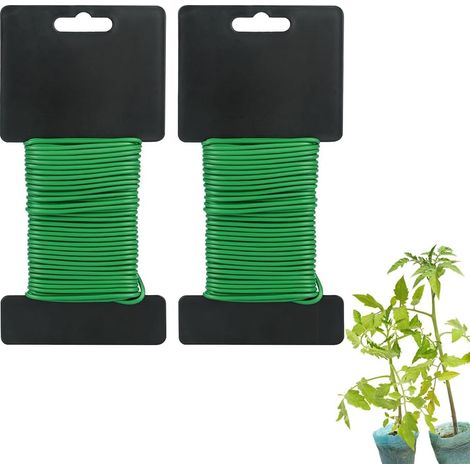 Grüner Gartendraht, Pflanzdraht, Gartendraht, Eisendraht, 2,5 Mm X 10 M Gartenbinder Zum Anpflanzen, Flexible Pflanzenbinder, Gartendrahtbinder