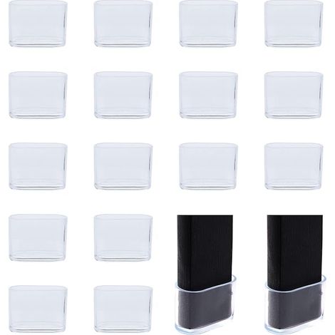 Set Mit 16 Transparenten, Ovalen Stuhlbeinschonern Zum Schutz Vor Kratzern Und Geräuschen, Für Zuhause, Hof, Garten, Büro, Transparent, 16 X 34 Mm