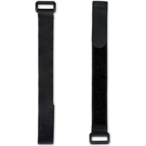 25x Fleece- Und Hakenschlaufe (20 Cm) Mit Schnalle, Schwarz, 20 Mm Breit, Selbstklebend, Wiederverwendbarer Kabelbinder Aus Nylon