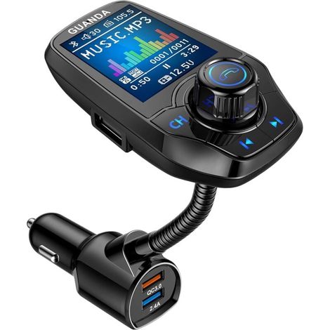 4-in-1 Mp3-player, Kfz-adapter, Fm-radiosender, Freisprecheinrichtung, Qc3.0 Usb-kfz-ladegerät Mit 1,8-zoll-farbbildschirm