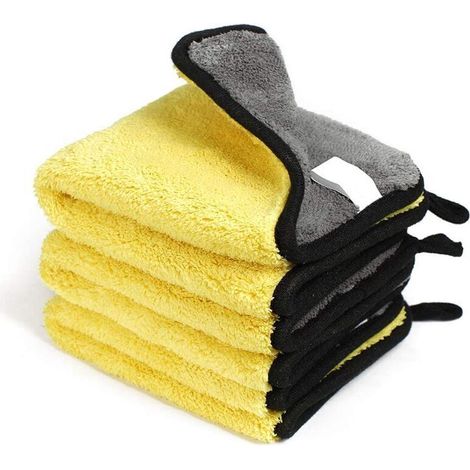 Set Mit 5 Mikrofasertüchern Für Autos, 1200 G/m² Ultra-saugfähige Mikrofasertücher – Schnelltrocknend, Wiederverwendbar Für Reinigung, Autopolitur Oder Haushalt, 30 X 30 Cm