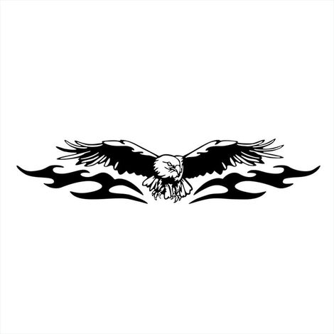 Motorhaubenaufkleber, Huamengyuan Dekorative Autoaufkleber Adler Feuer Totem Gestreifter Vinylaufkleber Für Motorhaube Modischer Sportaufkleber