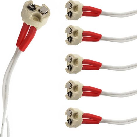 Mr16 6er-pack Mr16 Lampenfassungen, 15 Cm Anschlussadapter, Mr16 Gu5.3 Keramik-innensockel Für Kompaktleuchtstofflampen (cfl) Und Halogenlampen
