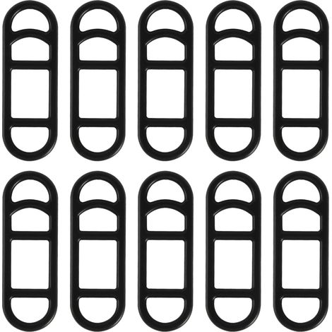 10er-pack Silikon-fahrradbänder – Dehnbare Gummiringe – Taschenlampenhalterung – Silikon-befestigungsband – Led-taschenlampen-lenkerhalterung – Schwarz