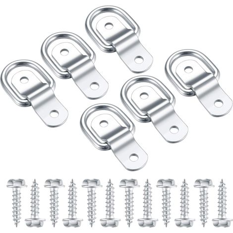 Set Mit 6 D-ring-zurrgurten, Ankergurten, Zurrösen Mit Befestigungsschrauben, D-förmigen Zurrhaken Für Anhänger, Boote, Autos Und Ladung