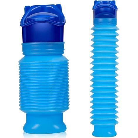 2er-packung Tragbare, Einziehbare Urinalflaschen (750 Ml), Tragbare Toiletten Für Männer Und Frauen, Mini-nottoiletten Für Camping, Reisen, Outdoor-aktivitäten, Staus Und Autos