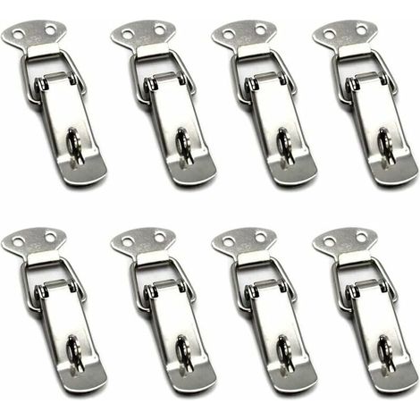 8-teiliges Set Federbelasteter Kippriegel Mit Hebelverschluss Für Werkzeugkästen, Schubladen, Schränke Und Truhen – 73 Mm Mit Schlüsselloch