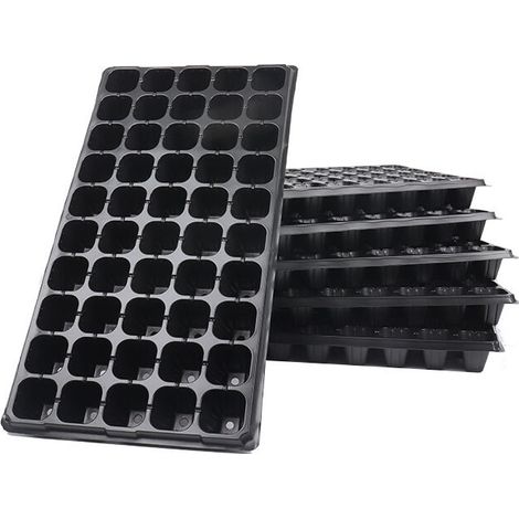 50 Dünne Anzuchtschalen Mit Kuppel Und Boden Für Gewächshäuser - Mini-vermehrung Für Die Samenzucht (schwarz/6 Stück)