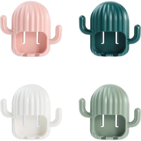 4-teiliger Zahnbürstenhalter, Wandmontierter Zahnbürstenhalter, Zahnbürstenaufbewahrungsregal, Halter Für Elektrische Zahnbürsten, Geeignet Für Badezimmer, Küche, Schlafzimmer, Wohnzimmer (4 Farben)