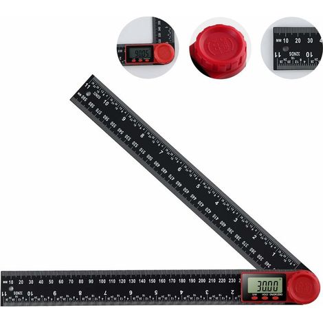 Digitaler Winkelmesser, Digitaler Winkelmesser, 360°-digitalgoniometer Mit Großem Lcd-bildschirm, Lineal-messwerkzeug (300 Mm)