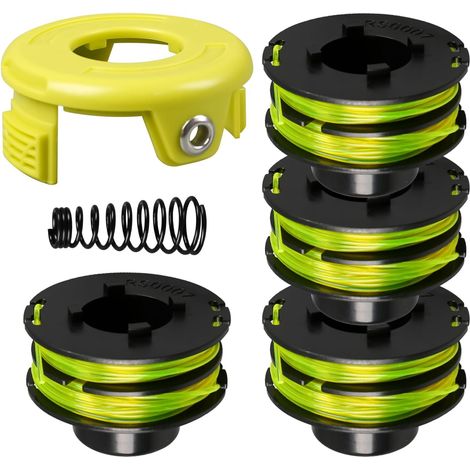 Ersatz-trimmerfadenspule Für Ryobi Rac118 Rlt3525s, 1,2 Mm X 10 M Mit Abdeckung Und Feder (4+1+1)