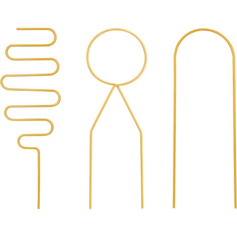 3-teiliges Set 34 Cm/13,4 Zoll Pflanzenrankgitter, Metallrankgitter Für Topfpflanzen, Goldene Pflanzenstützen Für Efeu Und Andere Kletterpflanzen (3 Formen)