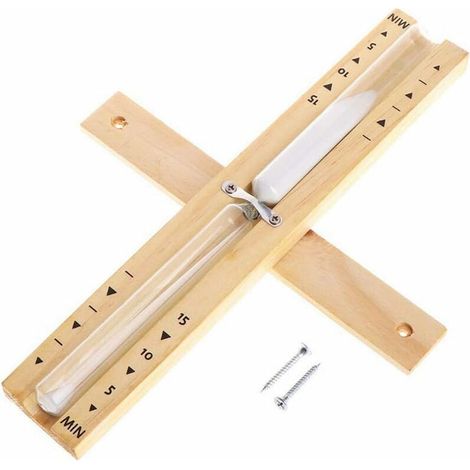 Sauna-sanduhr Aus Holz, 15 Minuten – Saunazubehör – Drehbarer Sanduhr-timer – Hitzebeständig – Wandmontage – Umweltfreundlich – 56 V × 2951,6 Cm