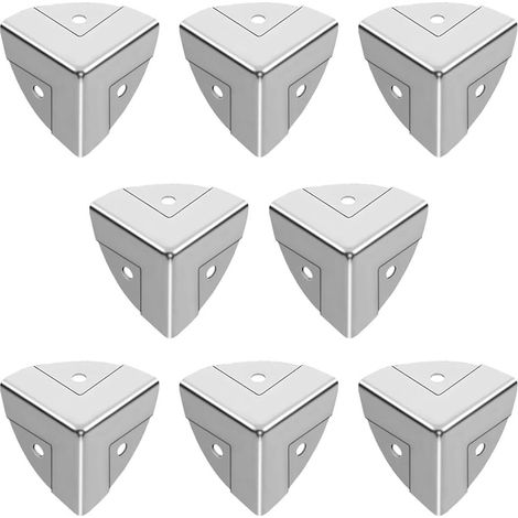 Set Mit 8 Dreiseitigen Eckenschützern Aus Metall Für Audiomöbel