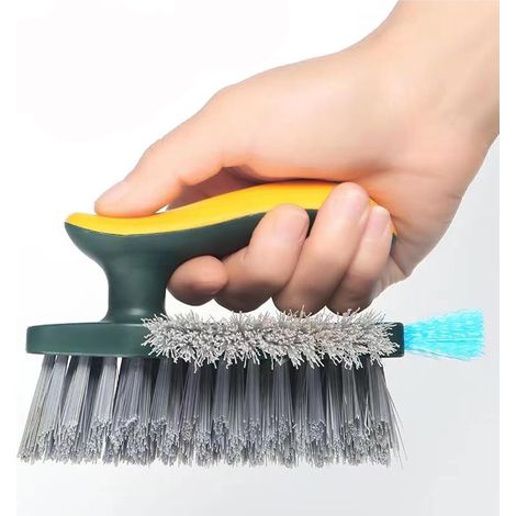 4-in-1 Fugenbürste Mit Abzieher, Robuste Scheuerbürsten Mit Steifen Borsten Zur Reinigung Von Badezimmer- Und Küchenfliesen, Böden, Wänden/ecken/fenstern