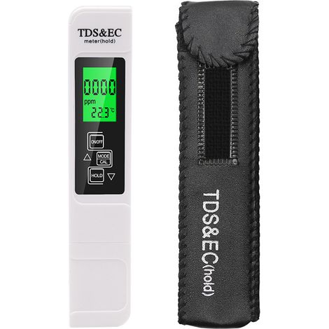 3-in-1 Wasserqualitätstester: Wasserqualitätstester, Temperatur- Und Leitfähigkeitsmessgerät Mit Lcd-bildschirm Für Trinkwasser (0-9999 Ppm)