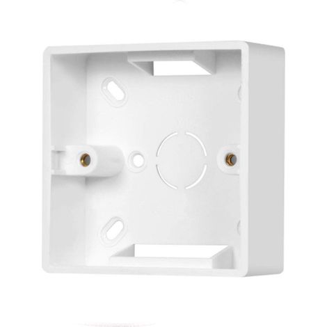 Aufputz-anschlussdose Typ 86, Frontplatte, Einzelsteckdose, 86 X 86 X 34 Mm, Weiß, Aufputzdose