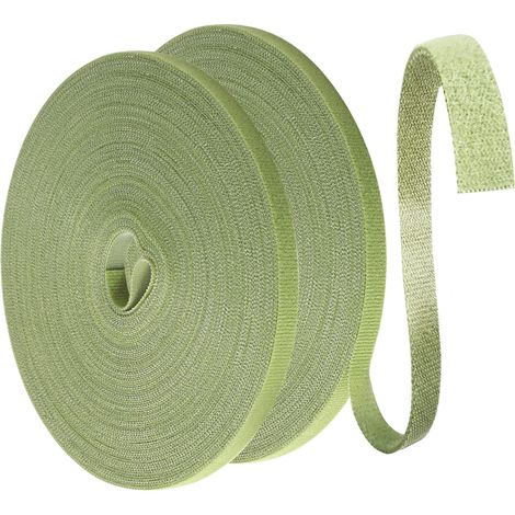 50 M Gartenpflanzenbinder, 10 Mm Grüne Rasenpflanzenbinder, Wiederverwendbares Befestigungsband, Selbstklebend, Wetterfest Für Pflanzen (25 M/rolle)