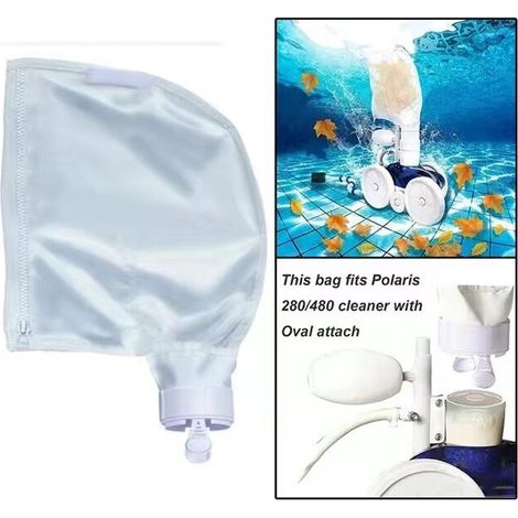 Anpassbare Schlammbeutel Für Polaris-poolroboter. Packung Mit 2 Verstärkten Nylon-filterbeuteln Mit Reißverschluss.