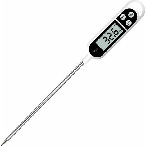 Digitales Küchenthermometer, Haushaltsthermometer, Ofenthermometer, Kochthermometer, Lange Sonde, Korrosionsbeständig, Umschaltbar °c/°f Zum Kochen, Grillen/braten