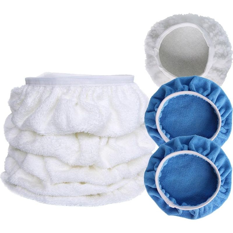 7-teiliges Set 9-10 Zoll Mikrofaser-plüsch-polierhauben-haarentfernungs-polierpads