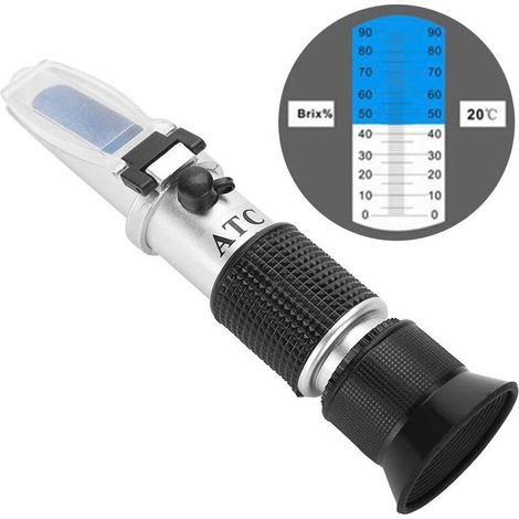 Brix-meter 0-80% Brix-meter Tragbares Refraktometer Heimmessgerät Brix-meter Brix-meter Atc-temperatur