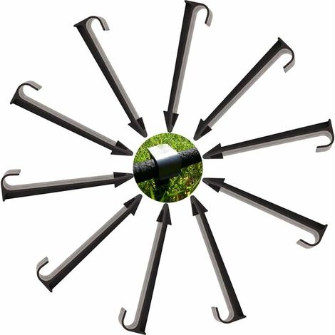 Schlauchanker, Erdanker Für Gartenschläuche, 50 Stück, Schwarz, 11,5 Cm