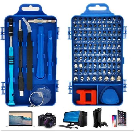 Schraubendreher-set, Präzisionsschraubendreher-set, 110-in-1 Multifunktions-magnetschraubendreher-set Für Laptop, Mac, Uhr, Spielzeug, Schmuck, Brille, Geräte (blau)
