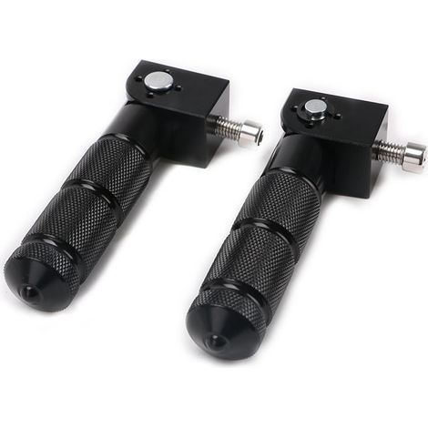 M8 Klappbare Motorrad-fußrasten, 2 Stück Aluminiumpedale Für Elektromotorräder, Rutschfeste 8-mm-universal-90-grad-feststell-klapppedalstütze Für Den Beifahrer (schwarz)