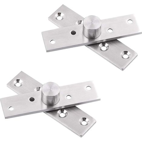 2 Stück 360°-drehtürscharniere Für Schränke/regale, 75 Mm Länge, Edelstahl