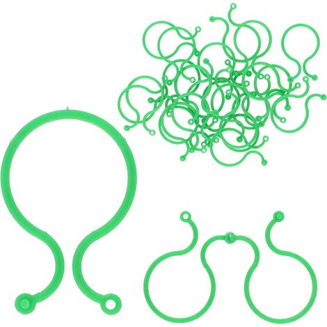Set Mit 120 Pflanzenclips Für Gemüse (2 Größen), Tomaten, Gurken, Erbsen, Auberginen, Bohnen Und Blumen Wie Orchideen, 3,54 Cm, 56 Cm, Grün