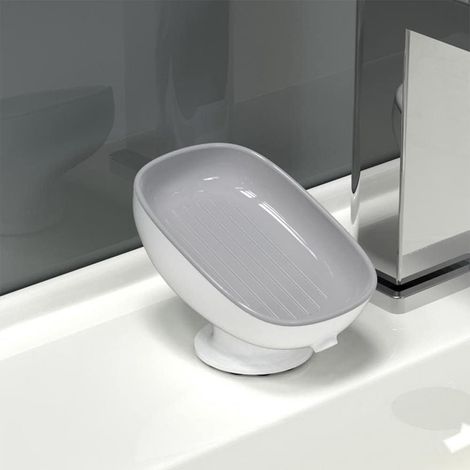 1 Stück Seifenschale Mit Saugnapf Für Badezimmer, Grau