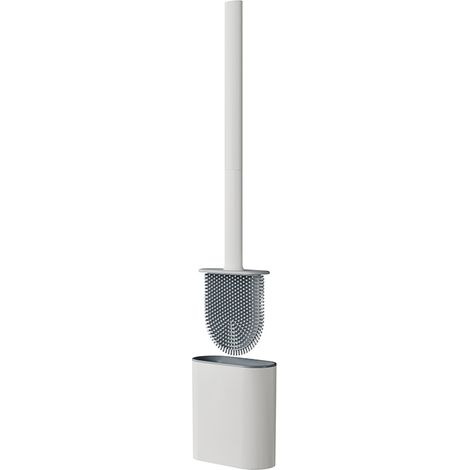 Toilettenbürste, Silikon-toilettenbürste, Toilettenbürste Mit Halterung Und Tropfschutz, Wand- Oder Bodenmontage Für Badezimmer, Toilette