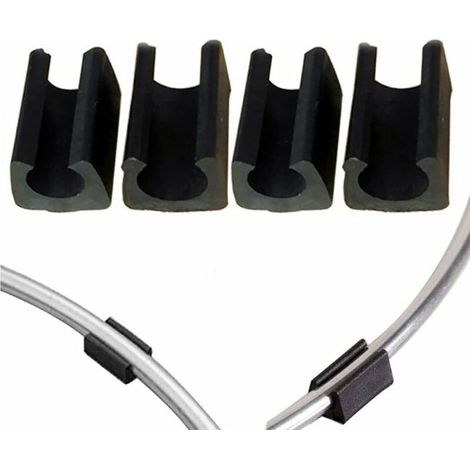Packung Mit 20 U-förmigen Stuhlfüßen Aus Kunststoff – 12 Mm Durchmesser – Schwarz – Für Stahlrohrstühle