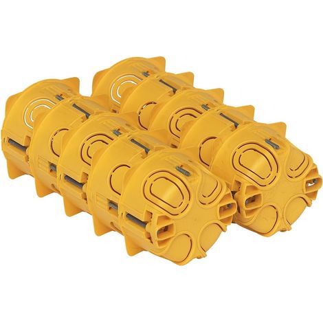 Batibox Unterputzdose – Für Trockenbauwände – Für Gipskarton, Sperrholz, Holz Und Blech – Tiefe 40 Mm – Bohrdurchmesser 67 Mm – 10er-pack