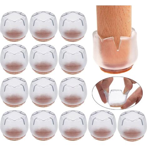 16 Stuhlbeinschoner, Runde Stuhlgleiter (22–25 Mm), Silikon-stuhlbeinschoner Zum Schutz Von Böden Vor Kratzern Und Geräuschen, Stuhlbeinkappen