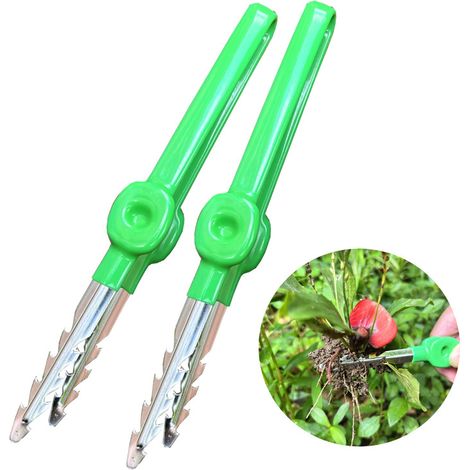 2-teilige Tragbare Gartenpinzette Aus Edelstahl, Multifunktionales Pflanzwerkzeug Für Gartenarbeit, Pflanzenpflege Und Sukkulentenpflege, Leicht Und Einfach Zu Bedienen