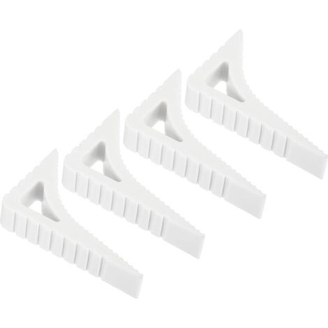 4 Türstopper, Gummitürstopper, Kleine Türkeile, Stabile Fensterstopper Für Türunterseite, Boden, Innenwand, Weiß